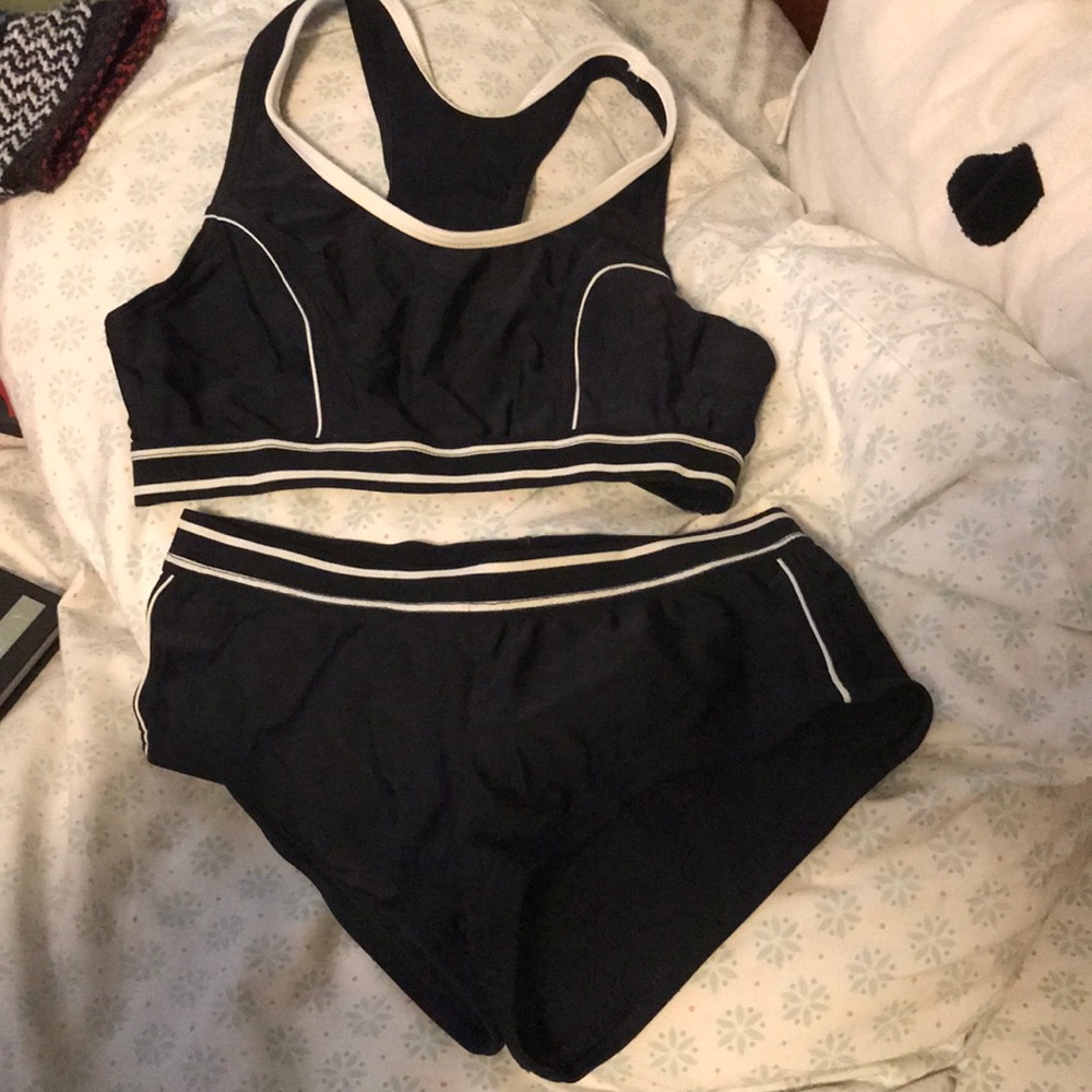 Black and white bathing suit